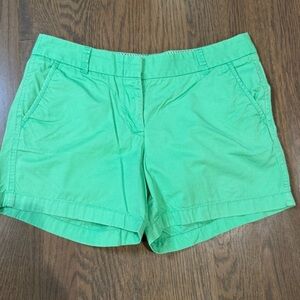 Green J Crew chino shorts size 8 preppy old quiet money summer